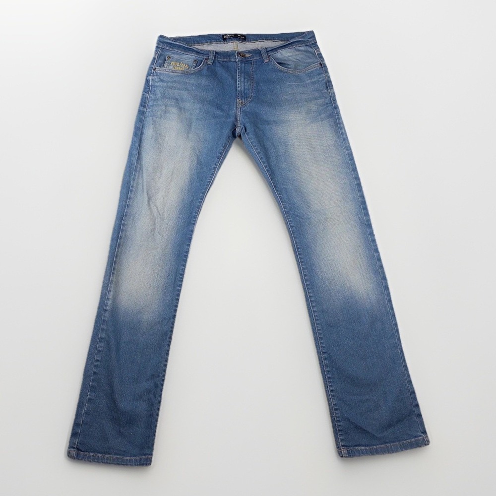 Pepe Jeans Vapour Jeans Mens 36x34 Blue Slim Fit Cotton Lycra Stretch Denim